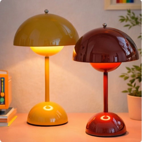 Lámpara de noche moderna con forma de hongo, lámpara táctil que cambia de color, lámpara de ambiente para mesita de noche de dormitorio, decoración de escritorio para el hogar.
