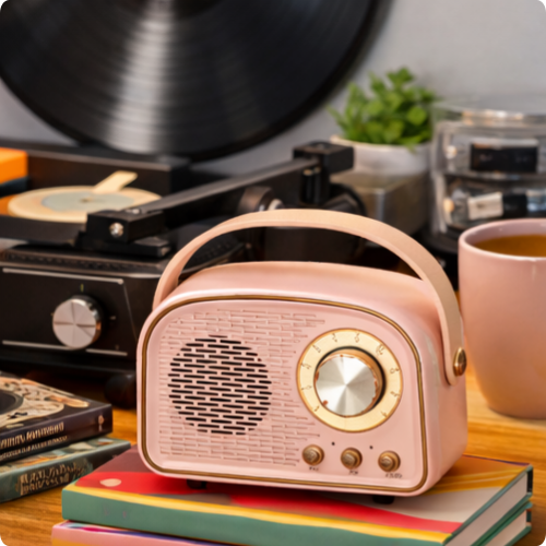 Mini radio retro con Bluetooth
