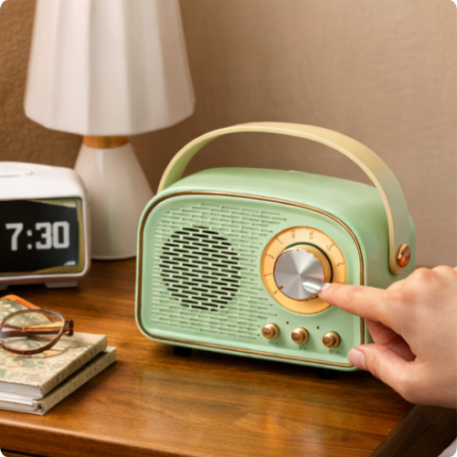 Mini radio retro con Bluetooth