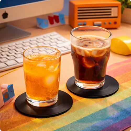 Posavasos de vinilo retro