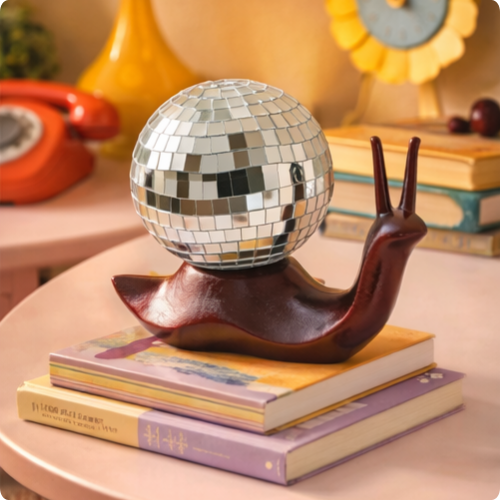 Bola de discoteca retro de caracol