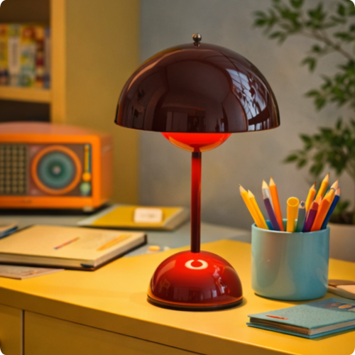 Lámpara de noche moderna con forma de hongo, lámpara táctil que cambia de color, lámpara de ambiente para mesita de noche de dormitorio, decoración de escritorio para el hogar.