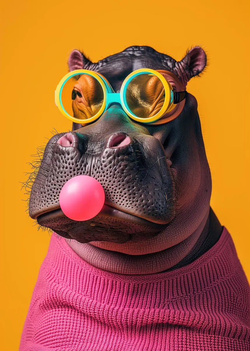 Pósteres de animales de chicle