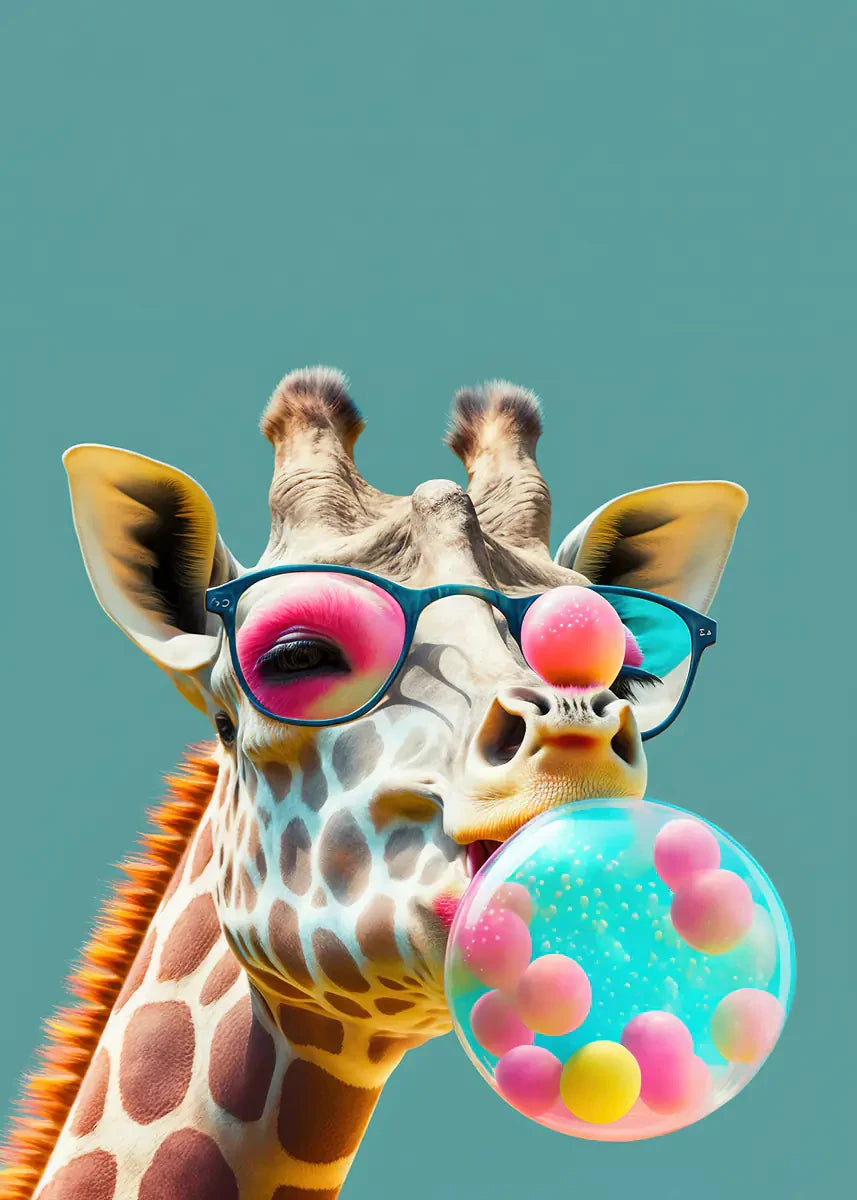 Pósteres de animales de chicle