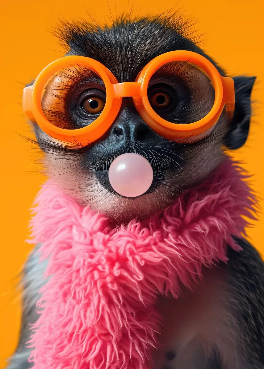 Pósteres de animales de chicle