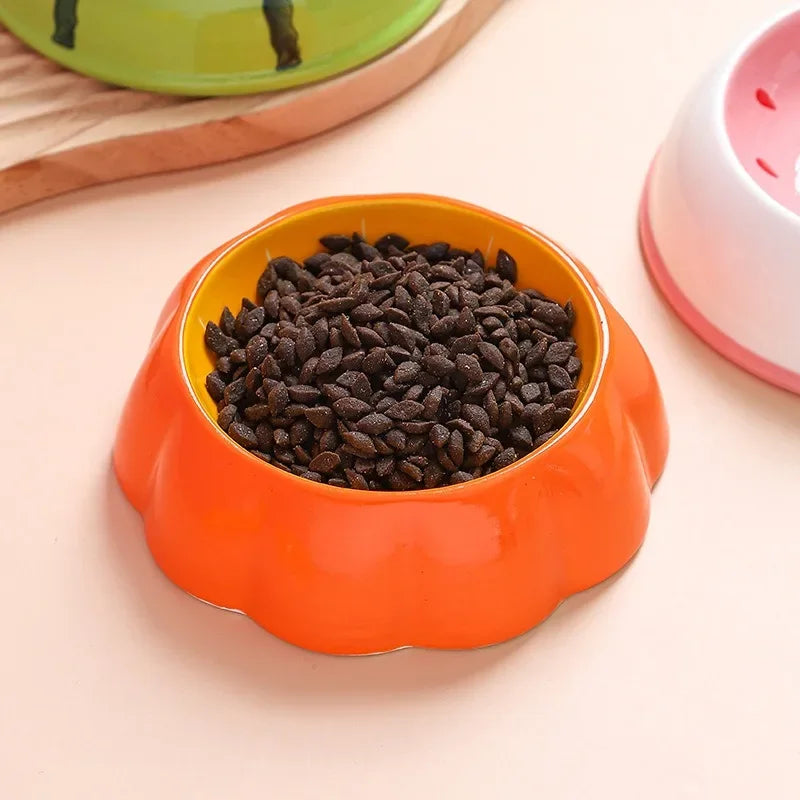 Cuencos de cerámica con forma de fruta pop