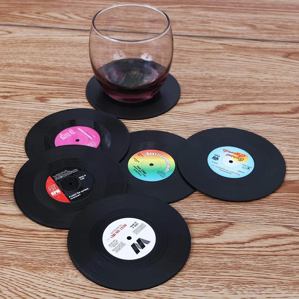 Posavasos de vinilo retro