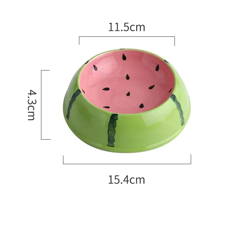 Cuencos de cerámica con forma de fruta pop