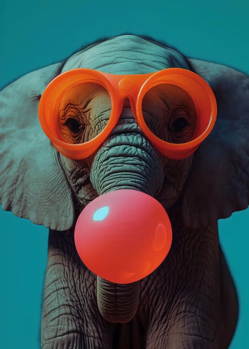 Pósteres de animales de chicle