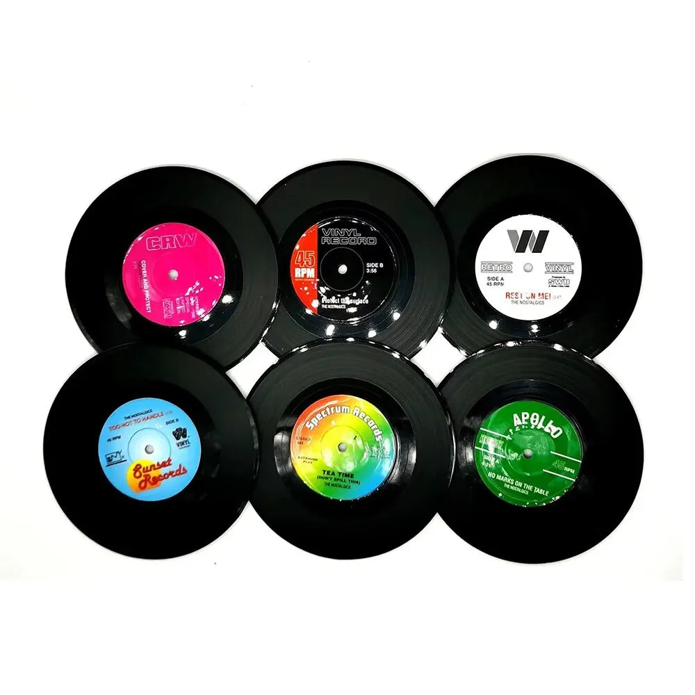 Posavasos de vinilo retro