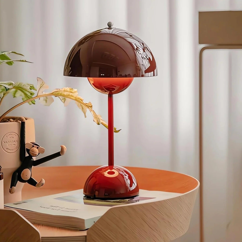 Lámpara de noche moderna con forma de hongo, lámpara táctil que cambia de color, lámpara de ambiente para mesita de noche de dormitorio, decoración de escritorio para el hogar.