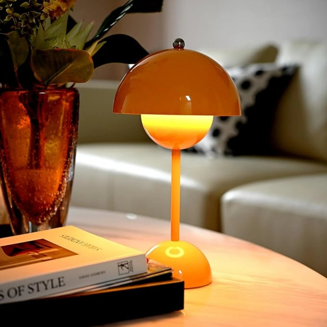 Lámpara de noche moderna con forma de hongo, lámpara táctil que cambia de color, lámpara de ambiente para mesita de noche de dormitorio, decoración de escritorio para el hogar.