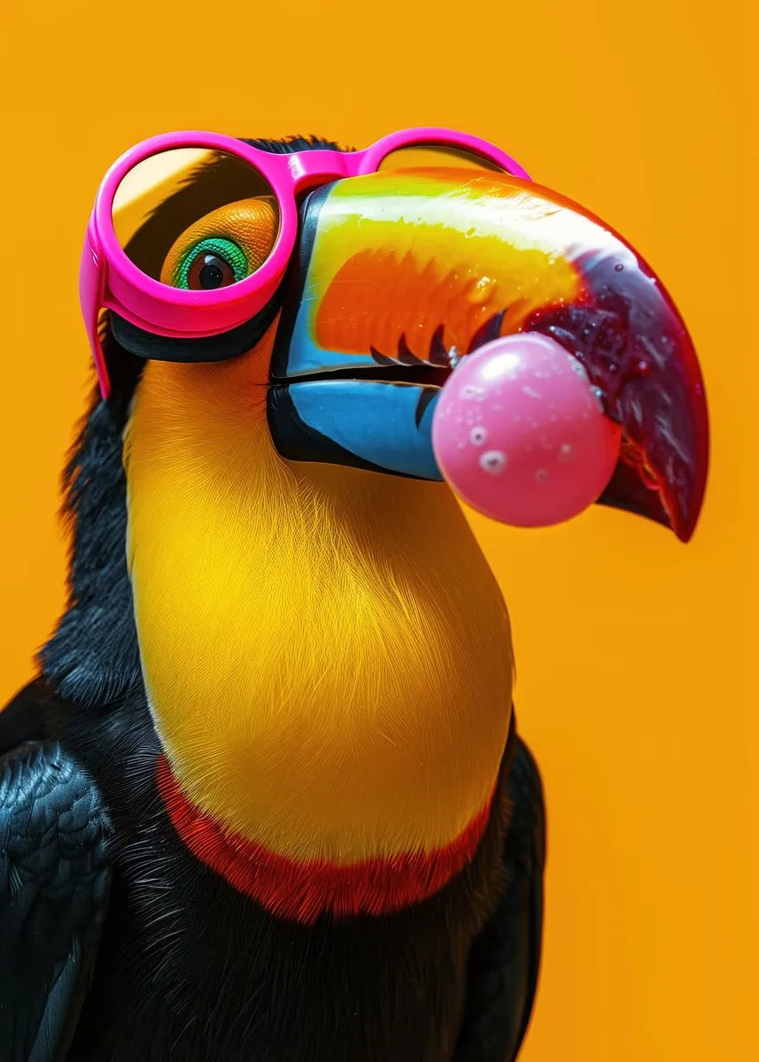Pósteres de animales de chicle