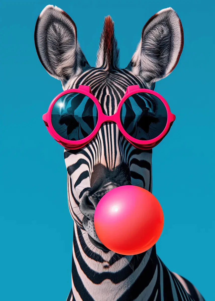 Pósteres de animales de chicle