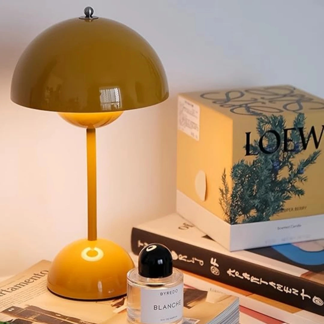 Lámpara de noche moderna con forma de hongo, lámpara táctil que cambia de color, lámpara de ambiente para mesita de noche de dormitorio, decoración de escritorio para el hogar.