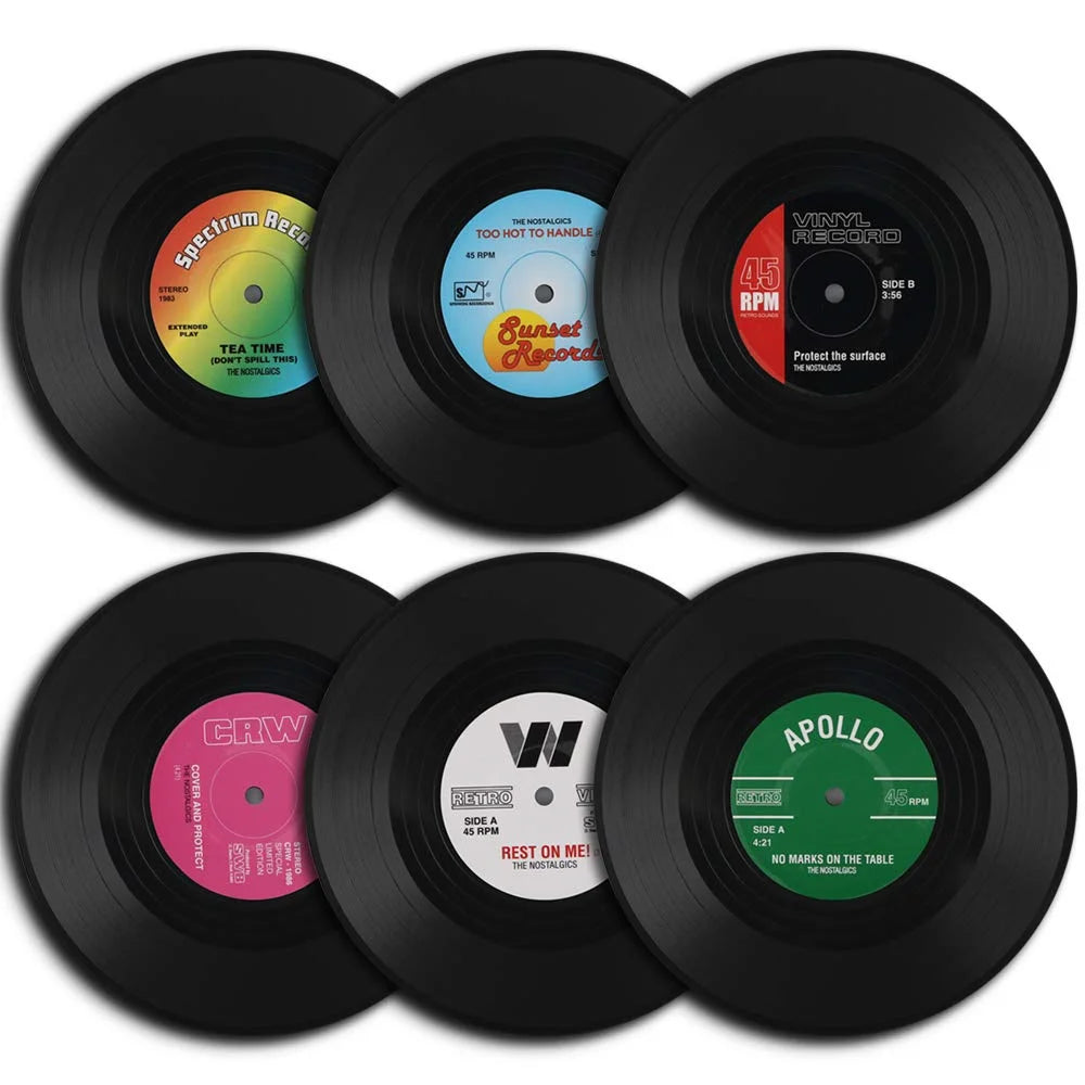 Posavasos de vinilo retro