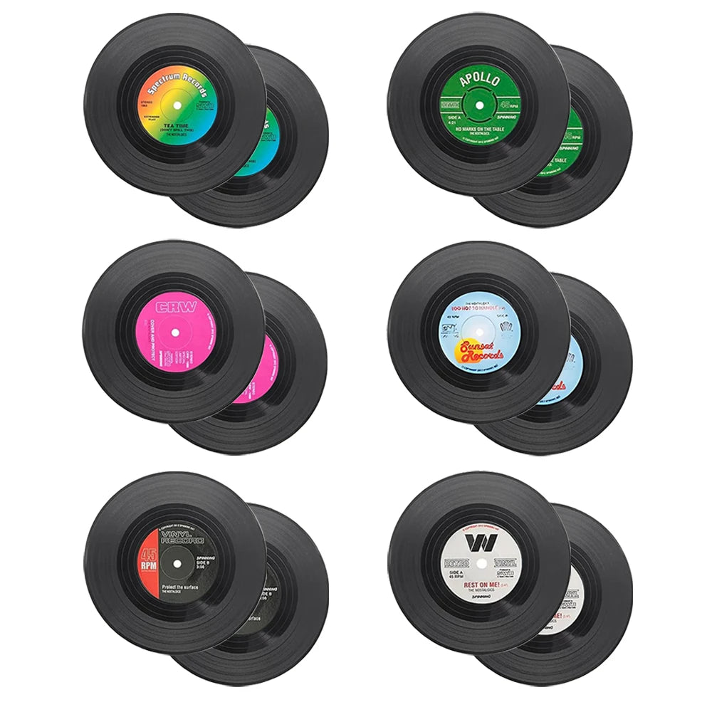 Posavasos de vinilo retro